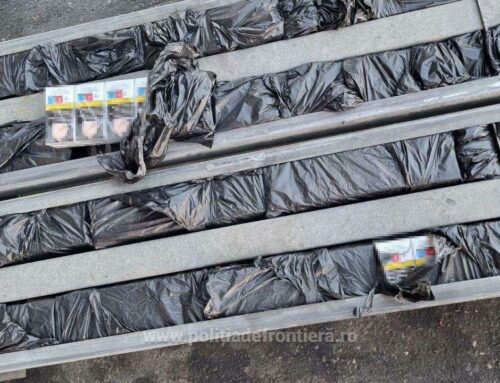 Peste 11.000 țigarete descoperite de polițiștii de frontieră români și bulgari într-un mijloc de transport, în PTF Giurgiu Ruse
