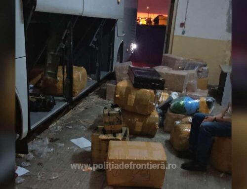 Peste 2.000 de articole contrafăcute, 14.400 de țigarete și 400 kg de produse alimentare transportate în condiții improprii descoperite de polițiștii de frontieră giurgiuveni