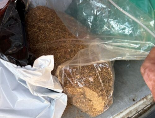 Aproximativ 250 de kilograme de tutun mărunțit au fost indisponibilizate de polițiști