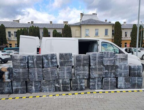 Urmariri în trafic pentru oprirea unei autoutilitare încărcată cu 27.500 pachete țigări