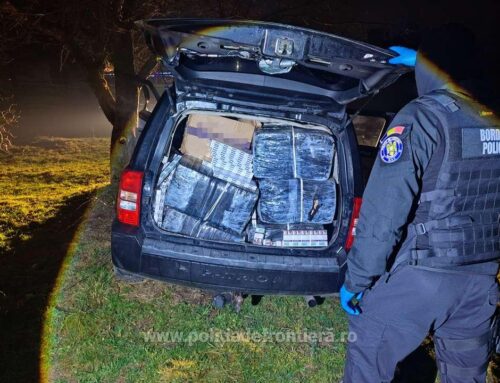 Aproximativ 19.000 de pachete cu țigări, în valoare de peste 366.000 de lei, descoperite într-un autovehicul de către poliţiştii de frontieră