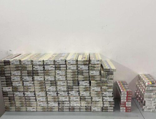 Țigarete în valoare de 84.600 de lei scoase din circuitul ilegal al produselor accizabile de polițiștii de frontieră din cadrul ITPF Giurgiu