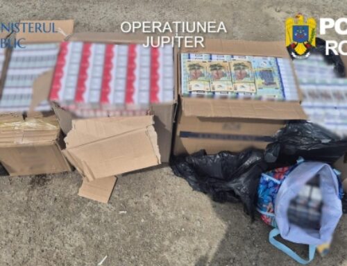 Două persoane depistate în flagrant delict de polițiștii din Bihor, în timp ce tranzacționau aproape 61.000 de țigarete de contrabandă